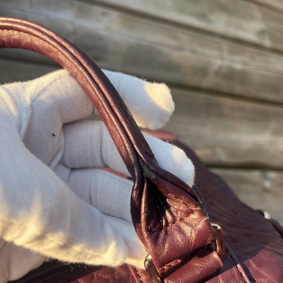 Jewell by thirty one  pebble Leather Satchel burgundy - Picture 11 of 11